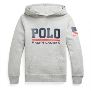 Polo Ralph Lauren Fleece Graphic Hoodie American Flag
Grey Kids XL 18-20